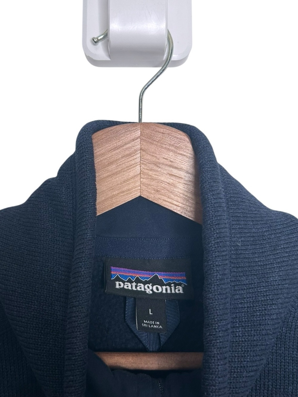 Patagonia Women's Blue Better Mock Neck Sweater 1/4 Zip Fleece Size Large - Picture 3 of 6